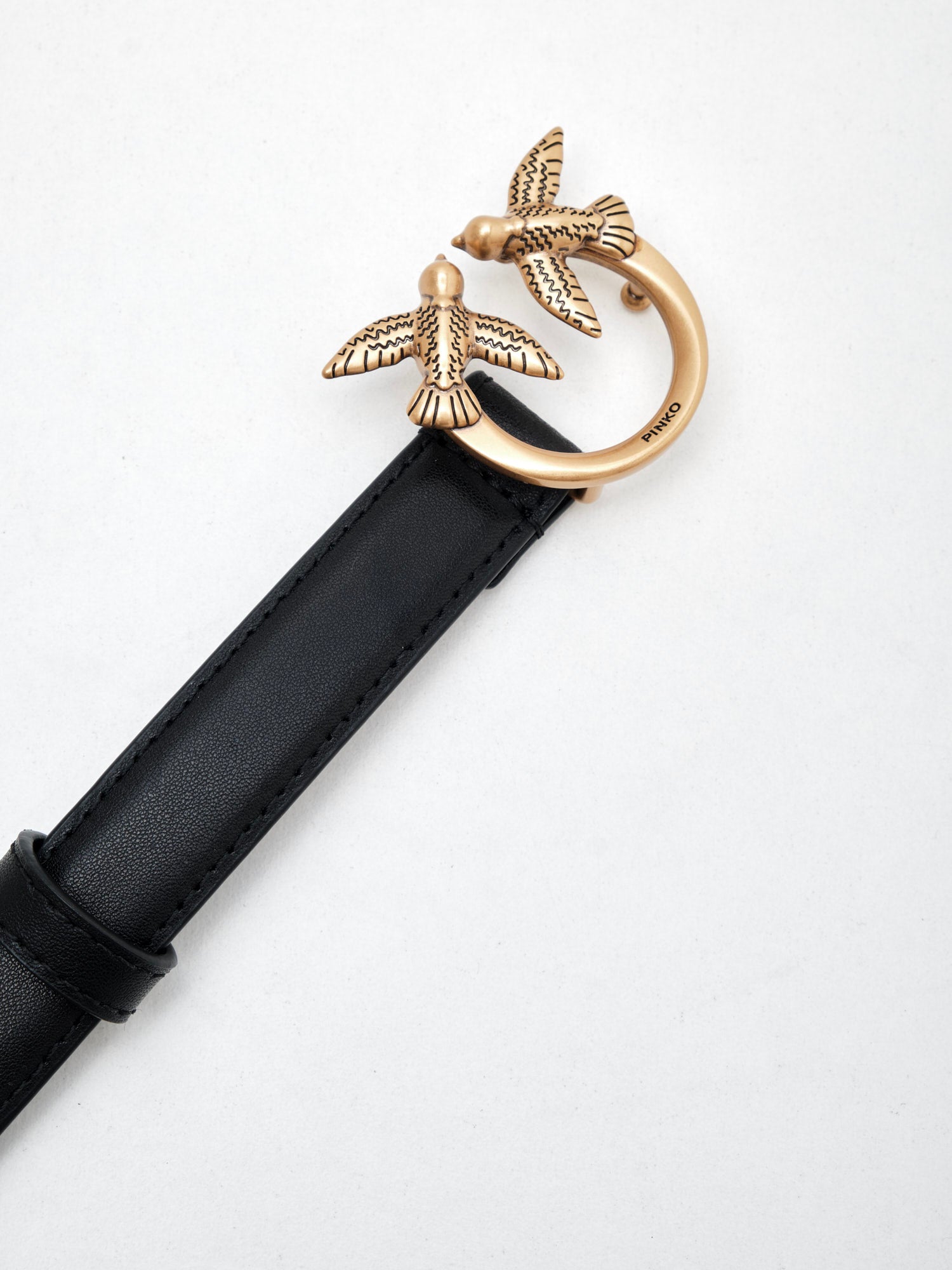 PINKO - Cintura Love Berry H2 Double black gold 