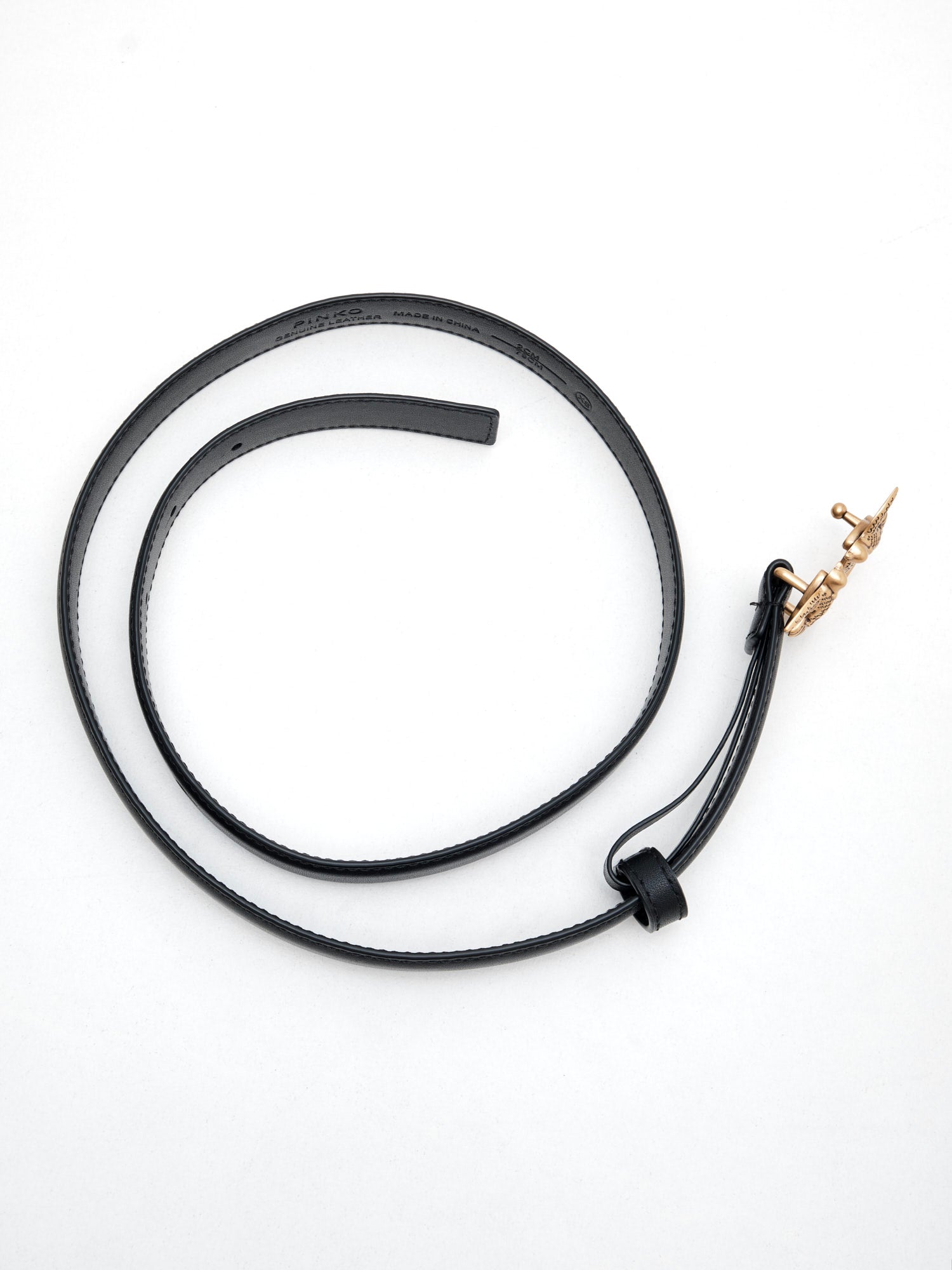 PINKO - Cintura Love Berry H2 Double black gold 