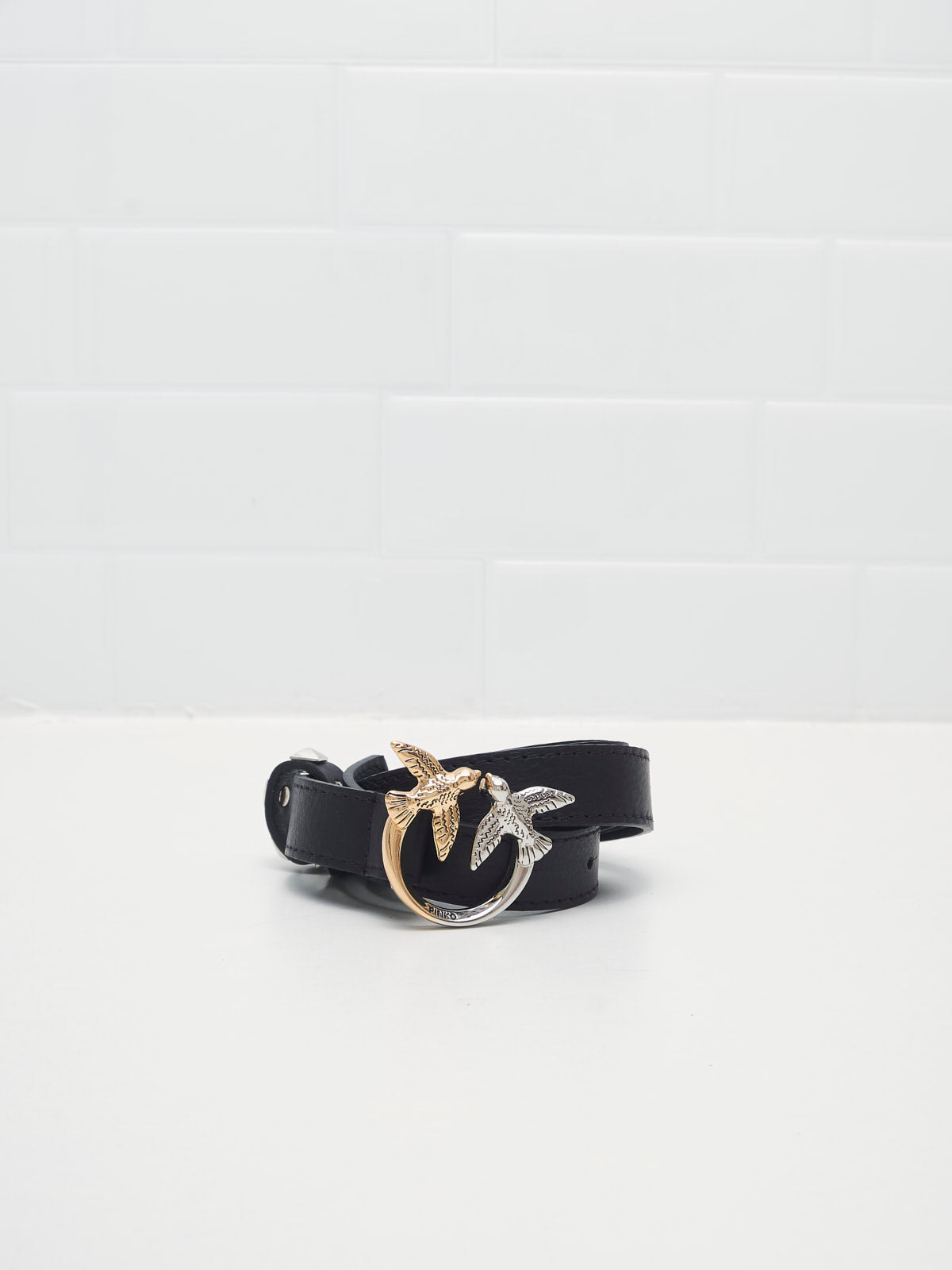 Pinko Cintura Love Berry H2 Double black gold silver