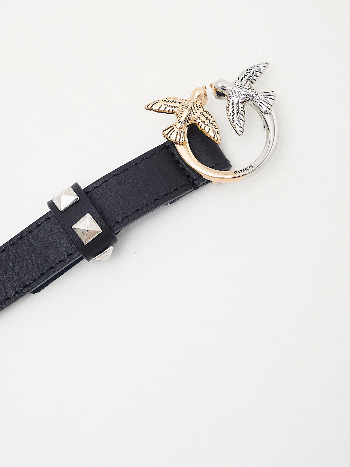 PINKO - Cintura Love Berry H2 Double black gold silver 