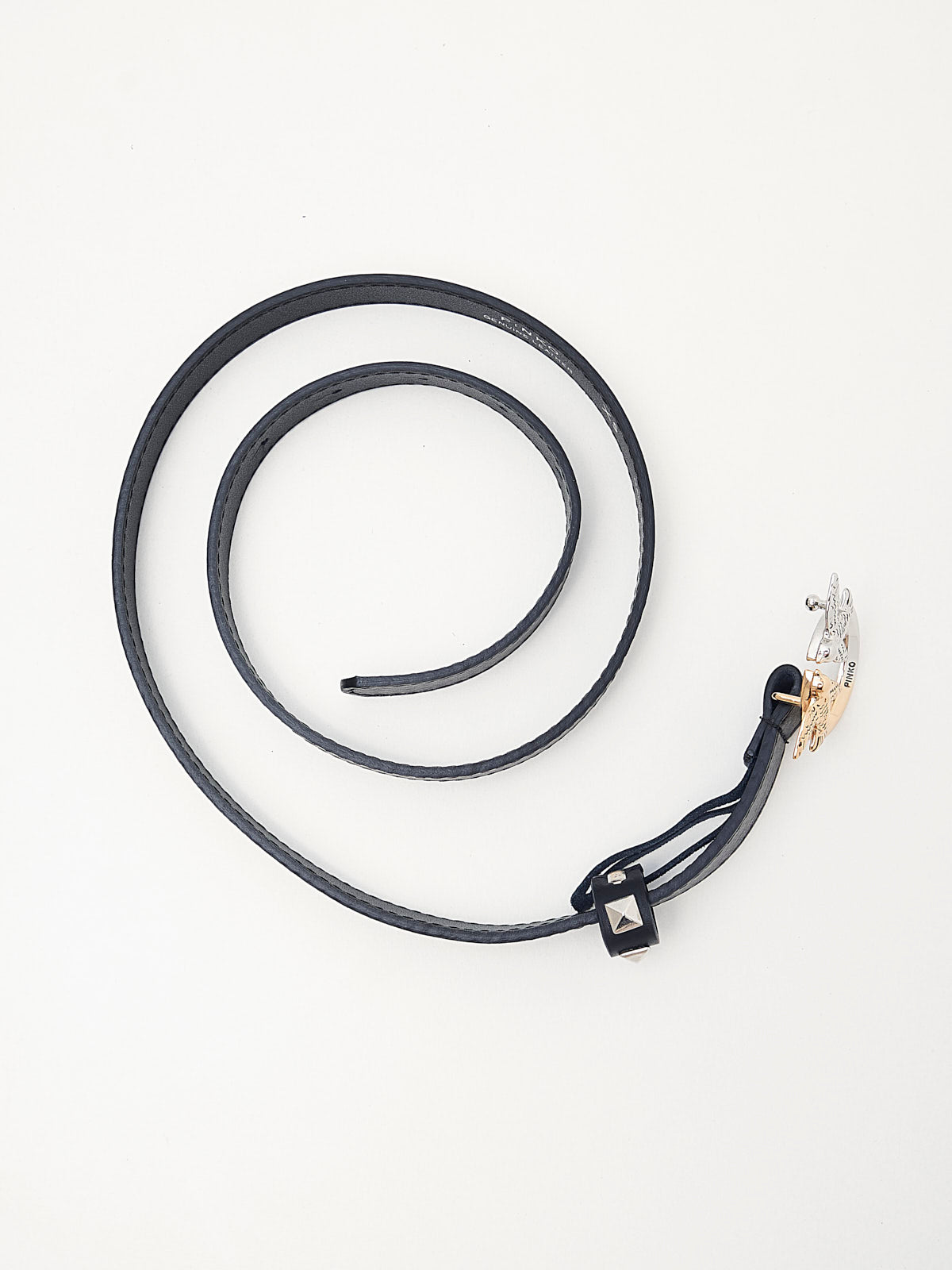 PINKO - Cintura Love Berry H2 Double black gold silver 