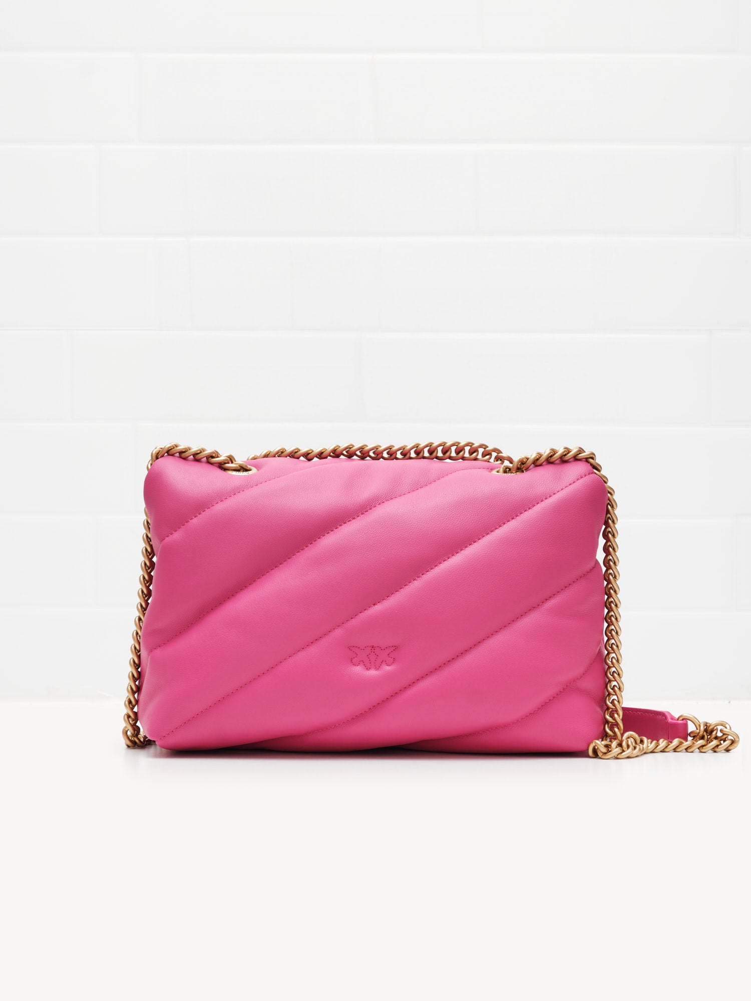 PINKO - Borsa a Tracolla Classic Love Bag Puff Maxi Quilt pink Pinko gold 