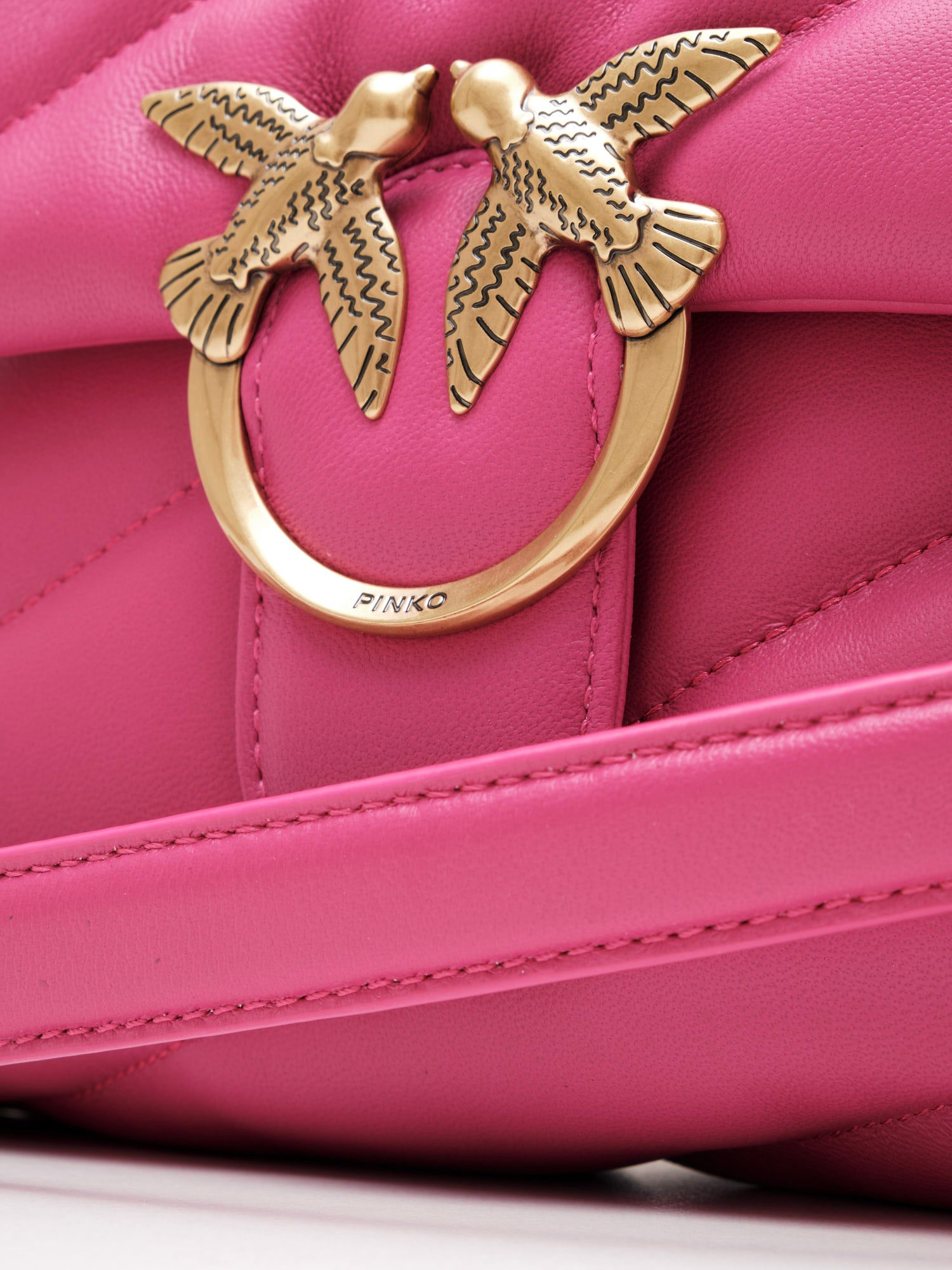 PINKO - Borsa a Tracolla Classic Love Bag Puff Maxi Quilt pink Pinko gold 