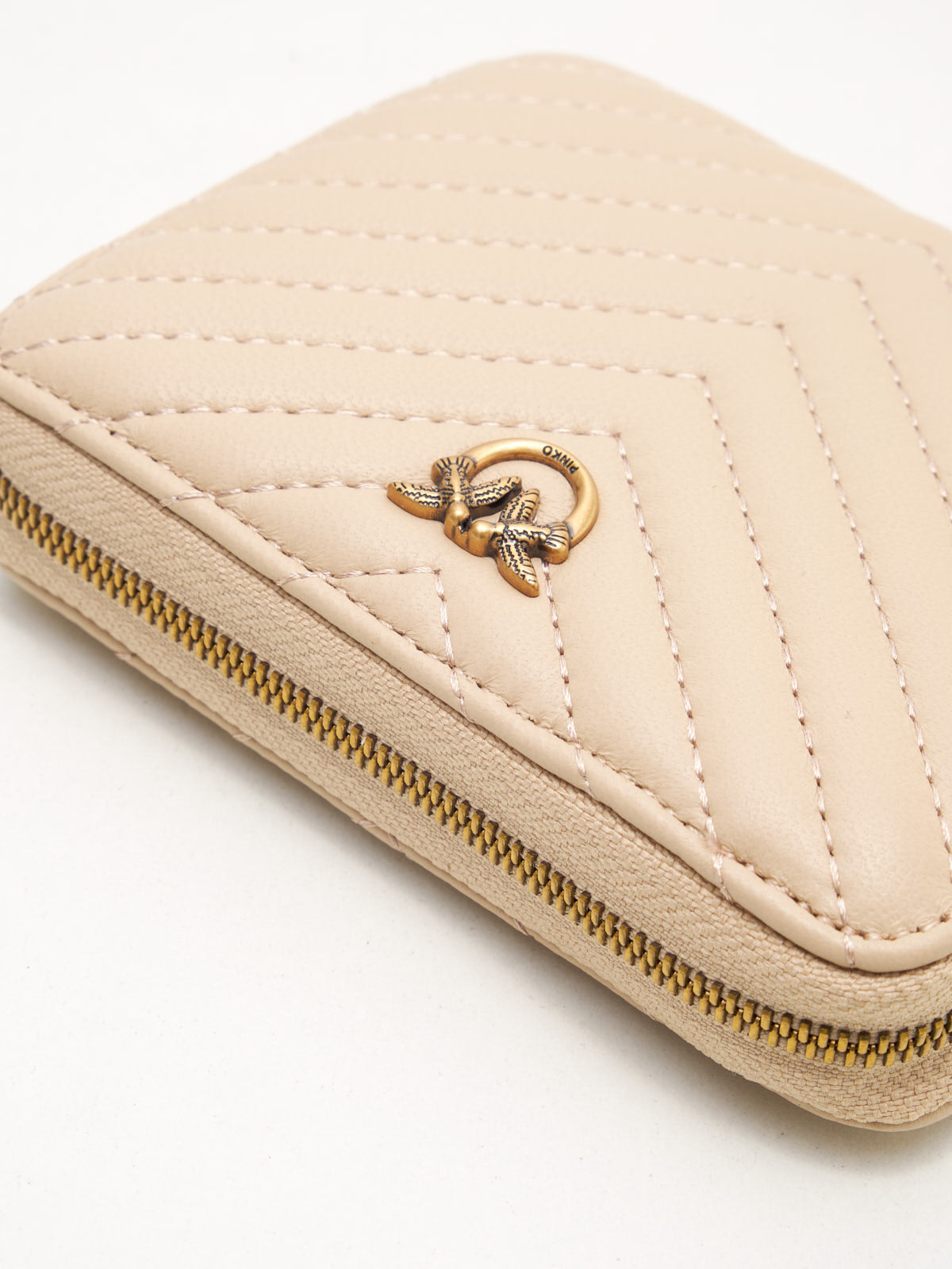 PINKO - Portafoglio Taylor Zip Around beige gold 