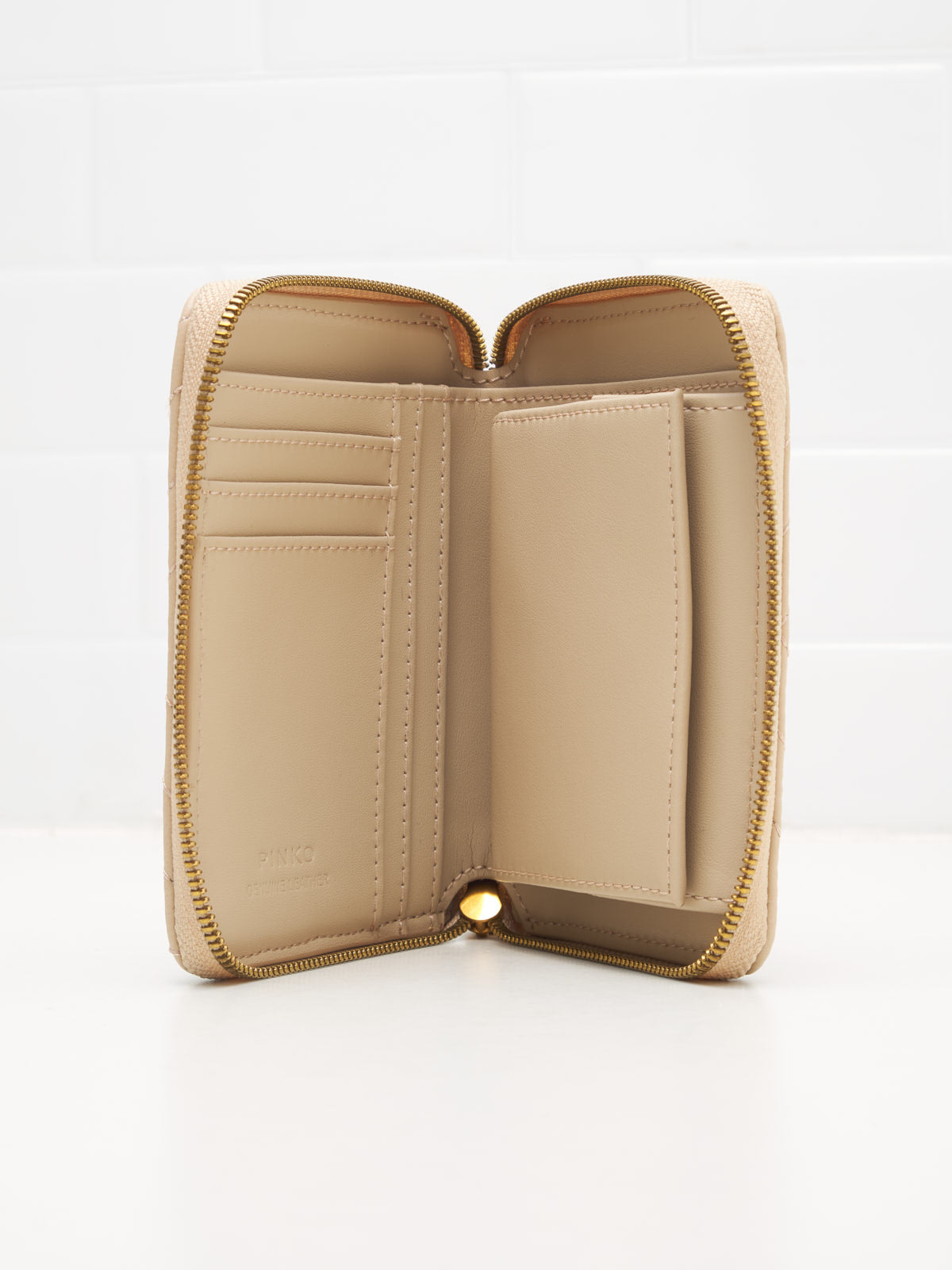 PINKO - Portafoglio Taylor Zip Around beige gold 