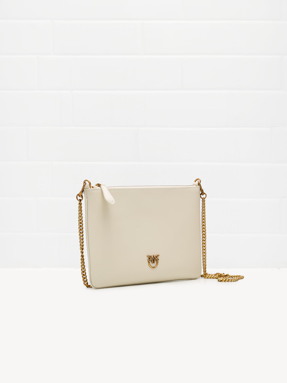 PINKO - Borsa a Tracolla Classic Flat Love Bag Simply white gold 