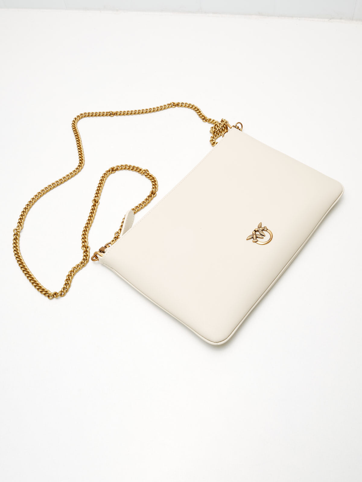 PINKO - Borsa a Tracolla Classic Flat Love Bag Simply white gold 