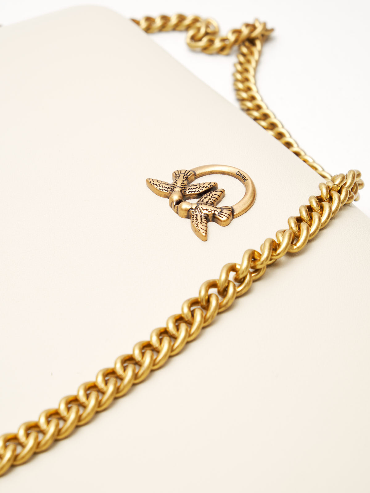 PINKO - Borsa a Tracolla Classic Flat Love Bag Simply white gold 