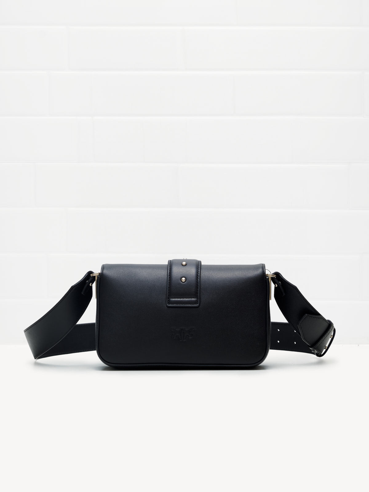 PINKO - Borsa a Tracolla Love One Mini Slouchy FL black silver 