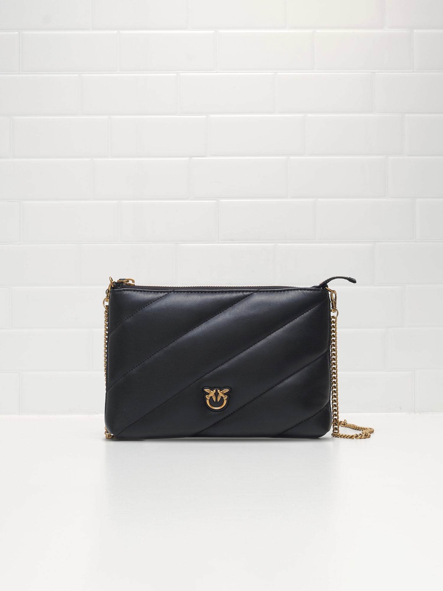 PINKO - Borsa a Tracolla Love Birds Cut black gold 