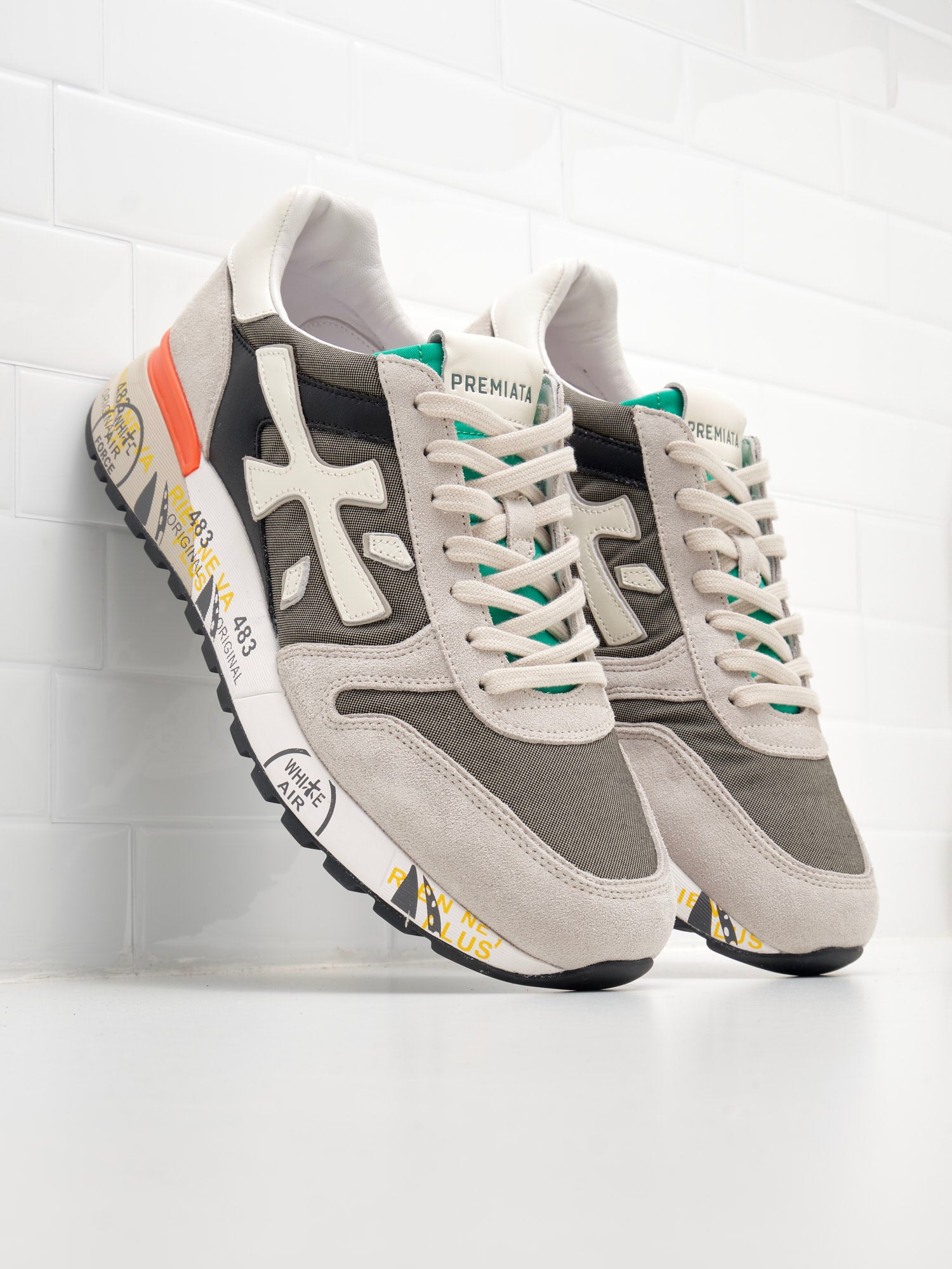 Premiata - Sneakers Mick grey orange 