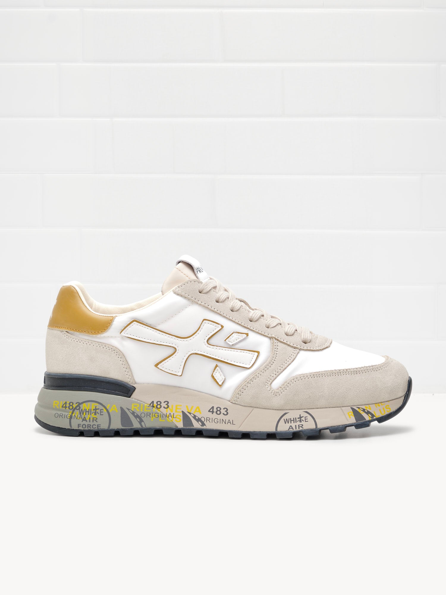 Premiata - Sneakers Mick white beige senape 