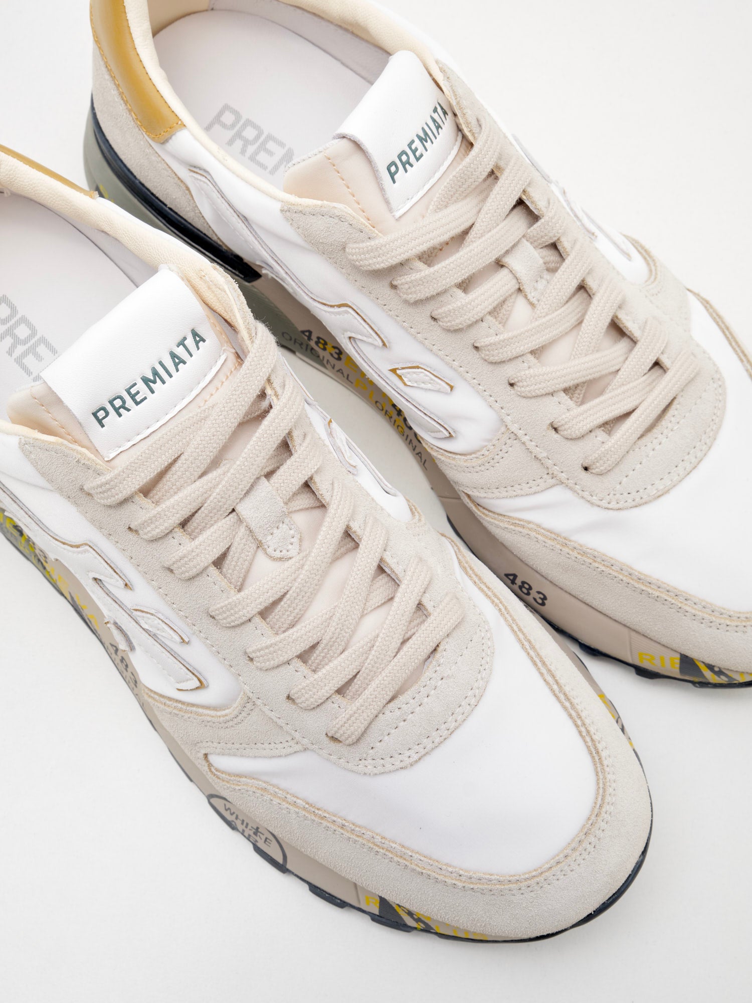 Premiata - Sneakers Mick white beige senape 