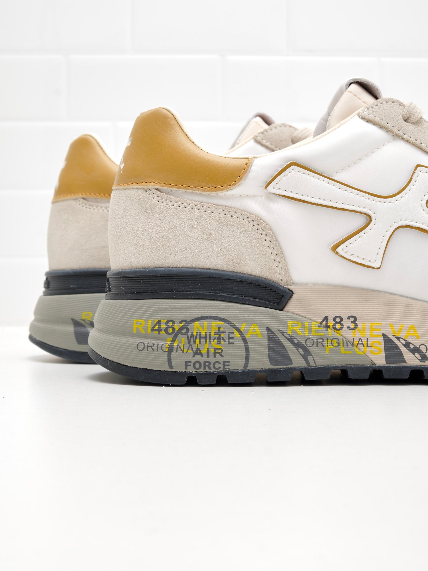 Premiata - Sneakers Mick white beige senape 