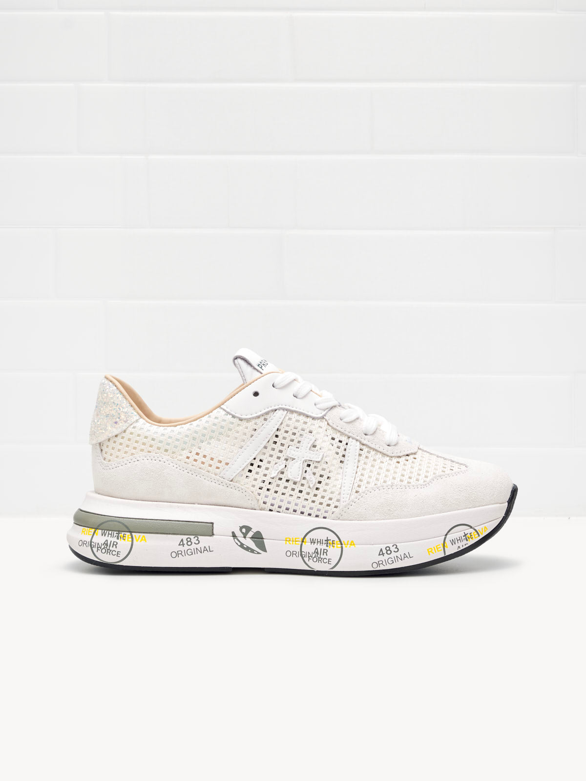 Premiata Cassie Woman white glitter