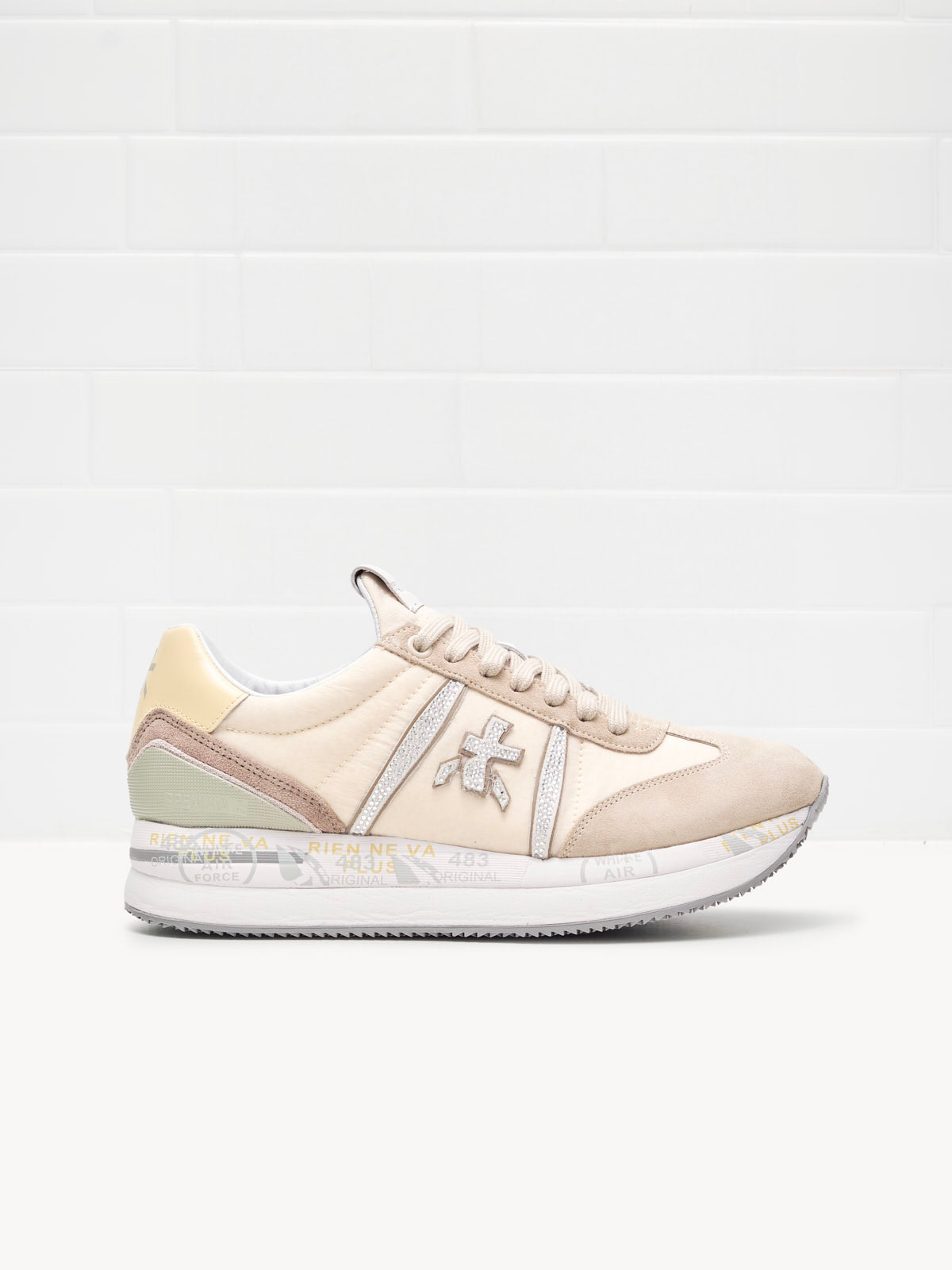 Premiata - Sneakers Connie Woman beige sand swarovski 