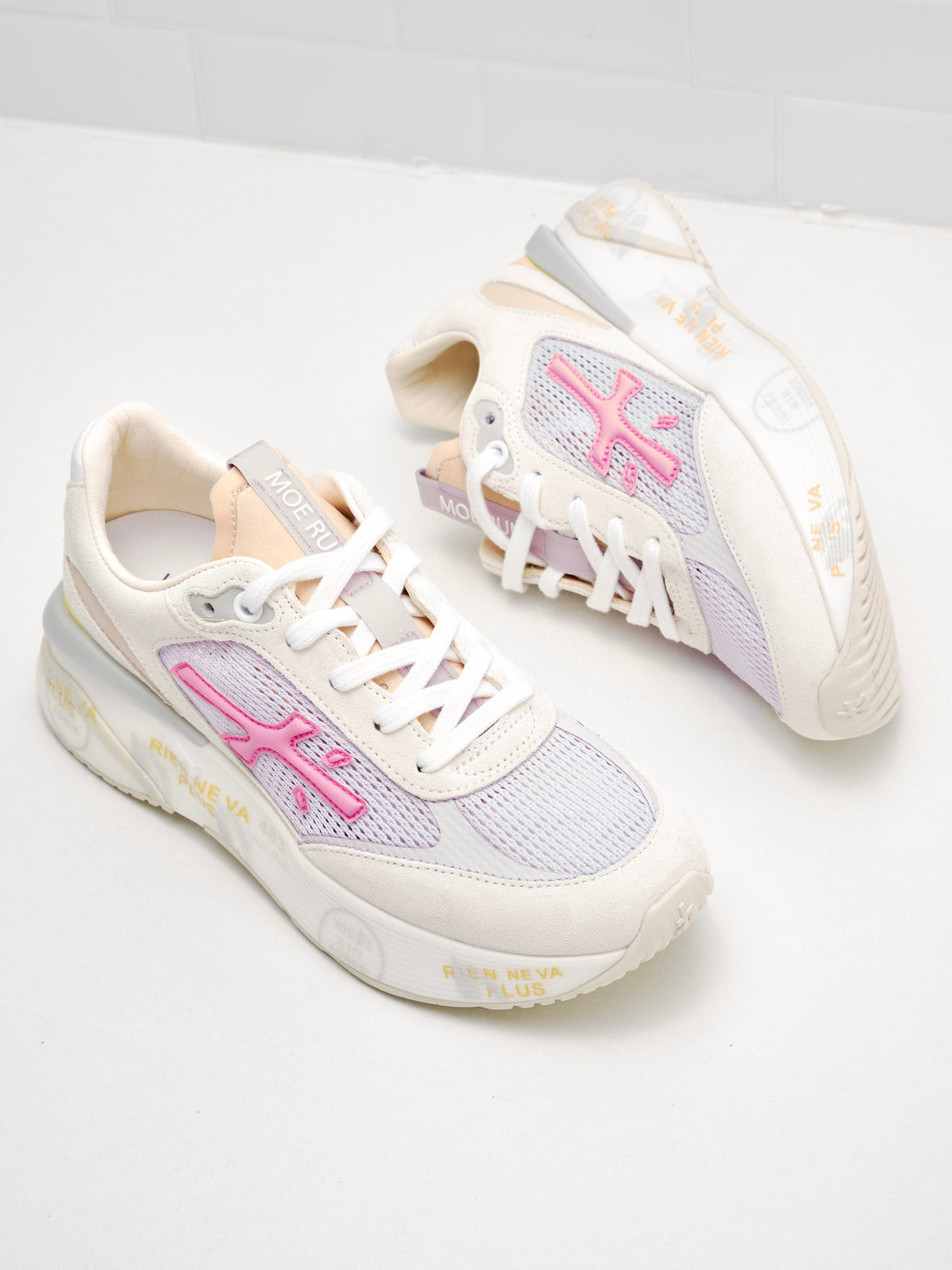 Premiata - Sneakers Woman Moerund white lilla pink 