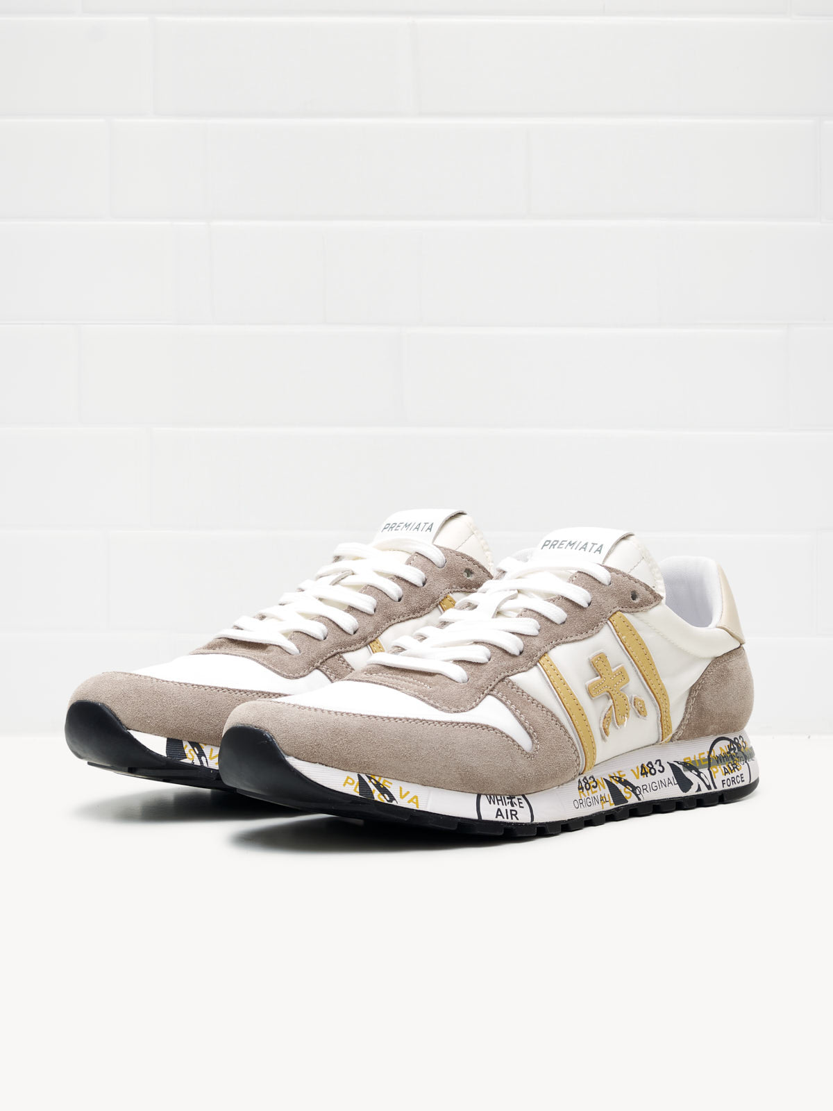 Premiata Eric Man white taupe