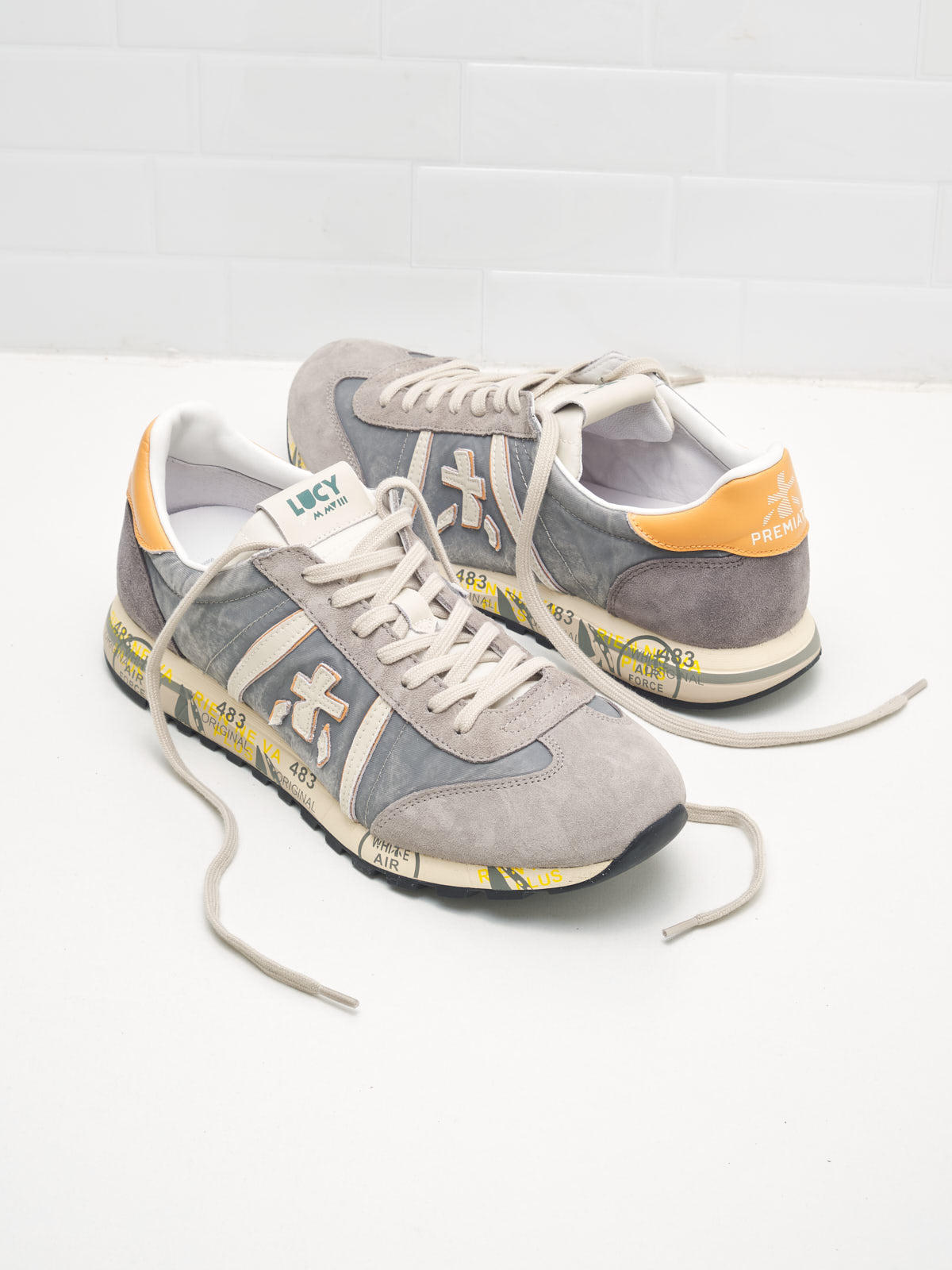 Premiata Lucy Man grey orange