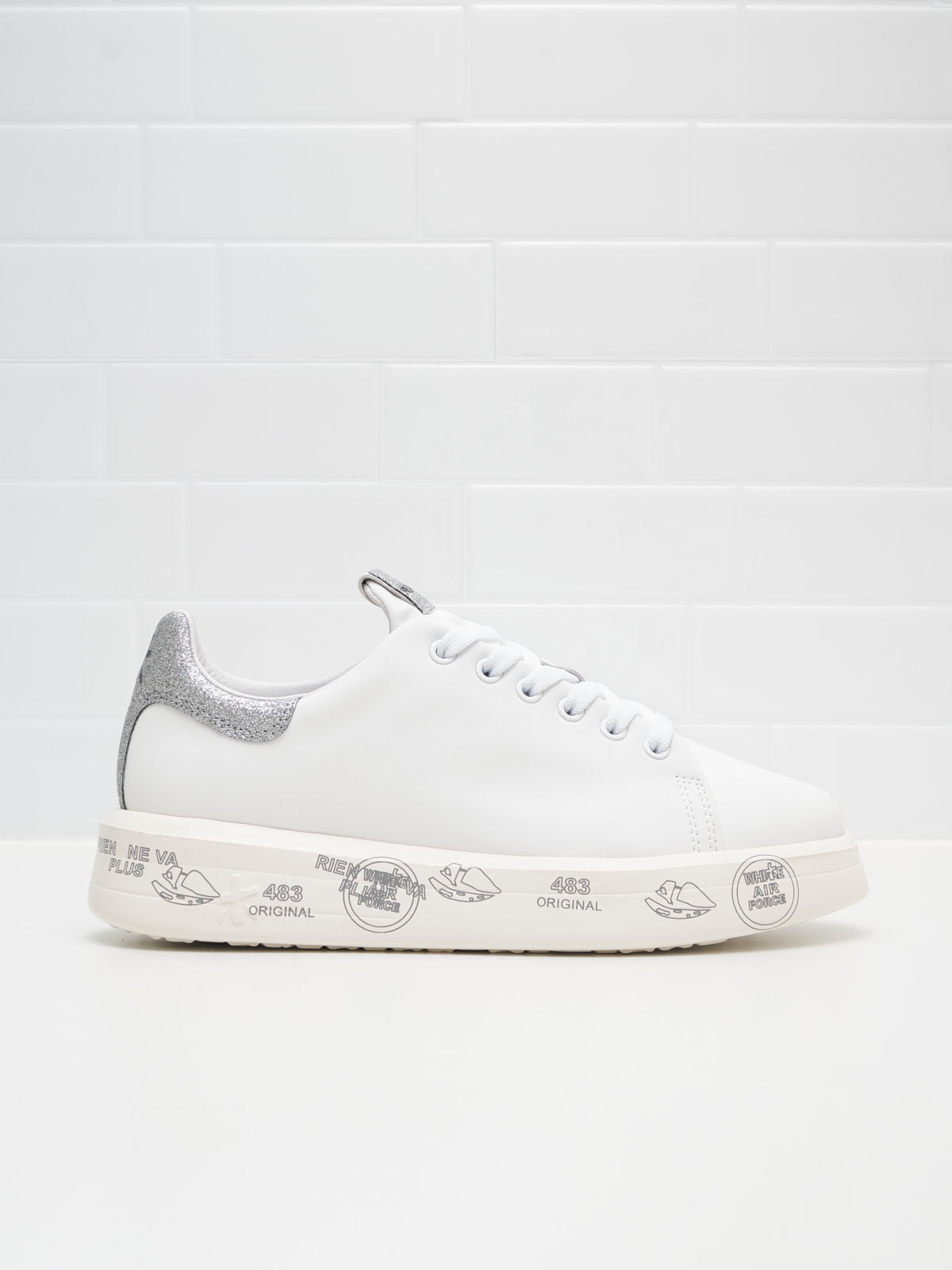 Premiata Belle Woman white glitter silver