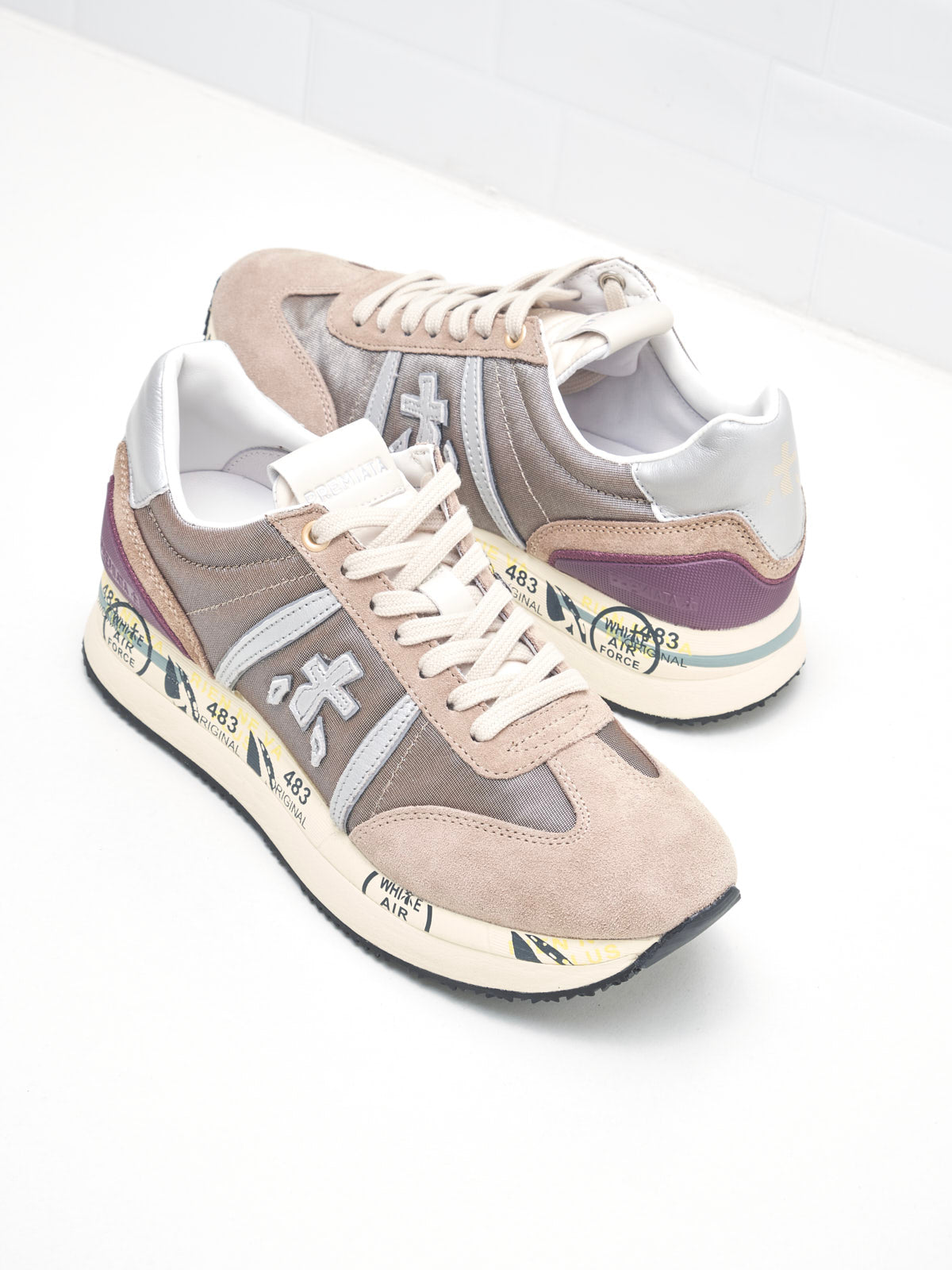 Premiata - Sneakers Connie Woman beige violet 