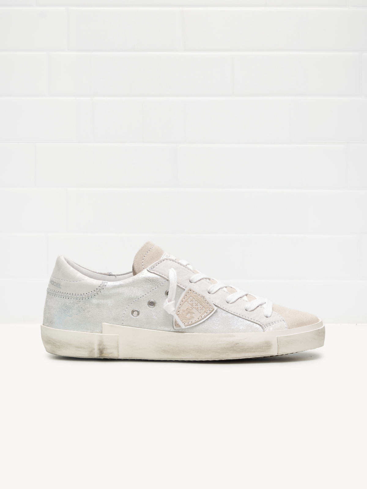 philippe model - Sneakers Donna Paris Pelle Argento 