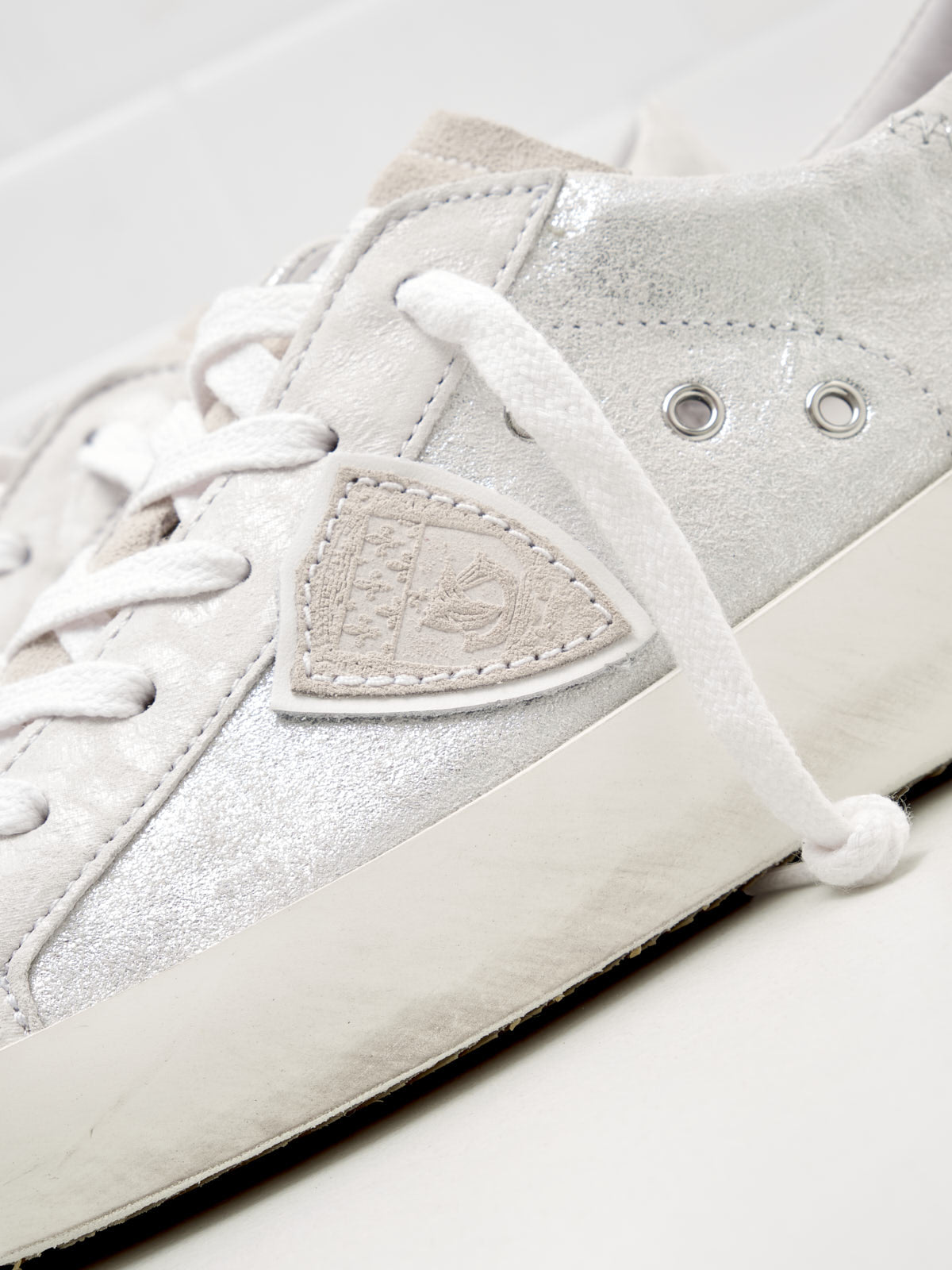 philippe model - Sneakers Donna Paris Pelle Argento 