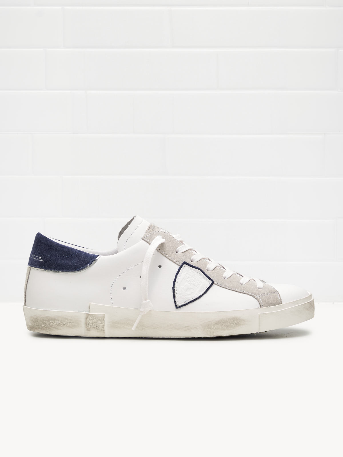 philippe model - Sneakers Uomo Paris Low Pelle Bianco Blu 