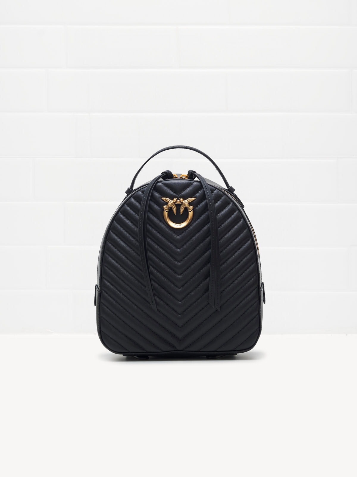 PINKO - Zainetto Love Backpack Black Gold 