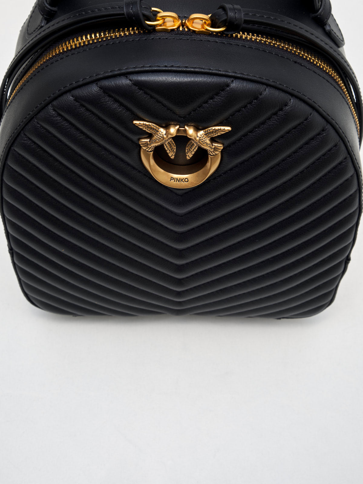 Pinko Love Backpack Black Gold MQ World