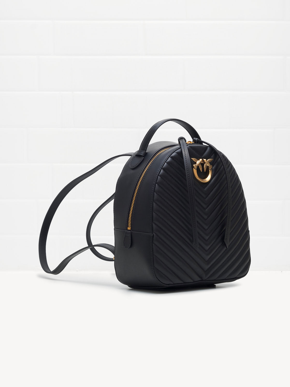PINKO - Zainetto Love Backpack Black Gold 