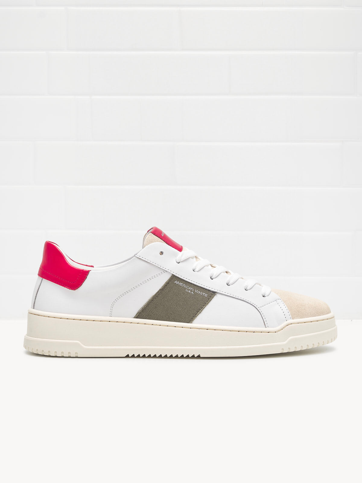 Sneakers Man Whoop Vertigo Explorer white sand & red