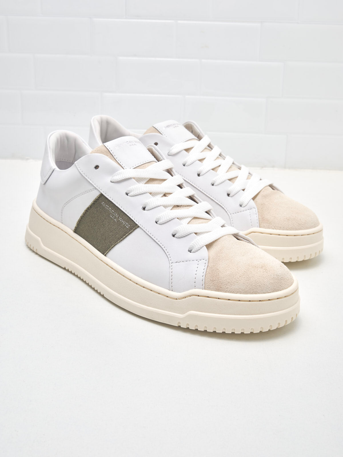 American White - Sneakers Man Whoop Vertigo Explorer white sand green 